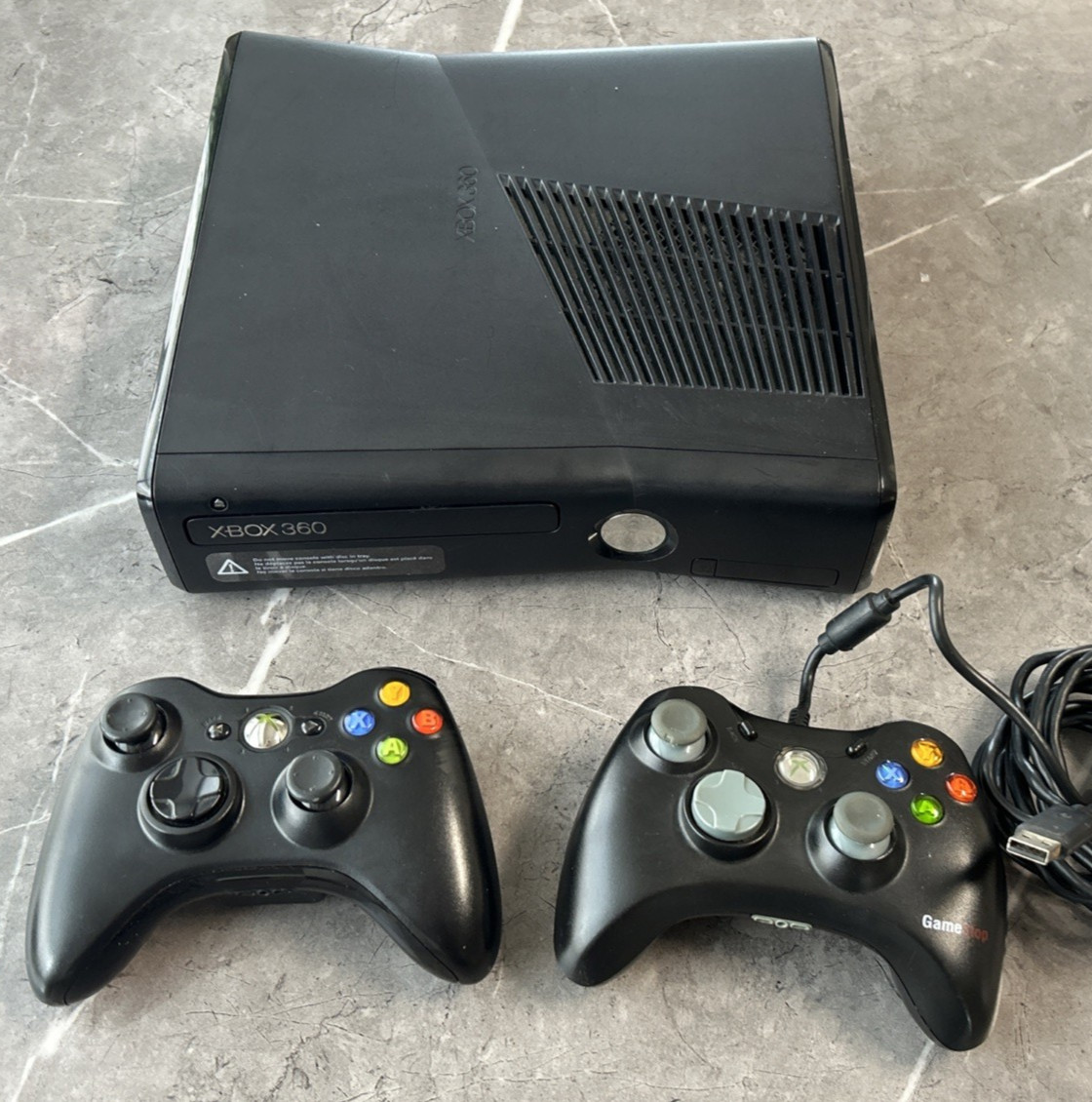 Microsoft Xbox 360 S (320GB HDD) console w/ 2 Controllers