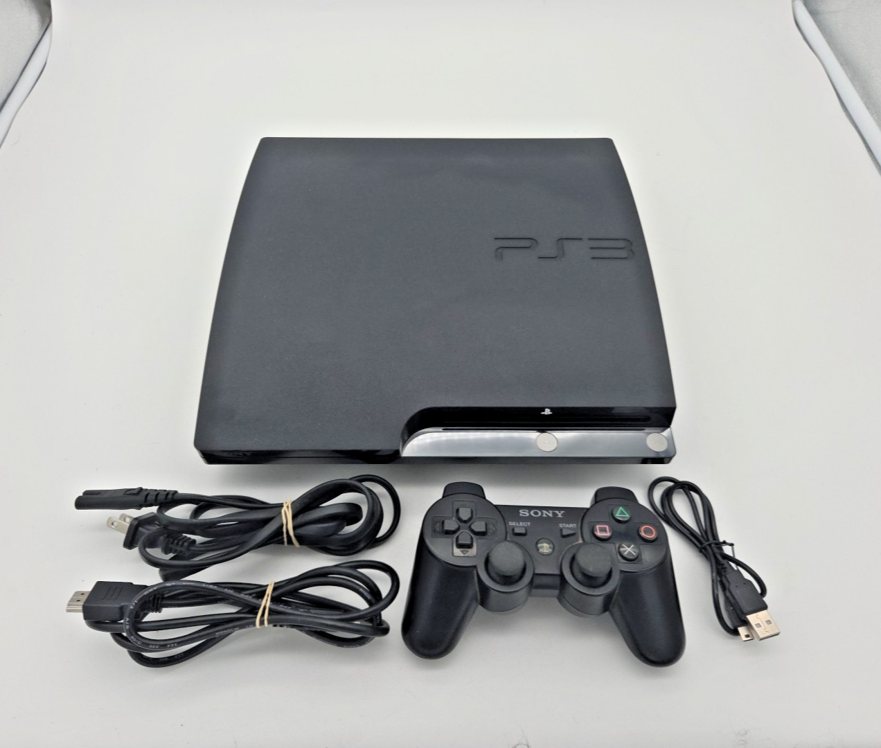Sony PlayStation 3 Slim PS3 120GB Black CECH-2001A Console Bundle W/ Controller