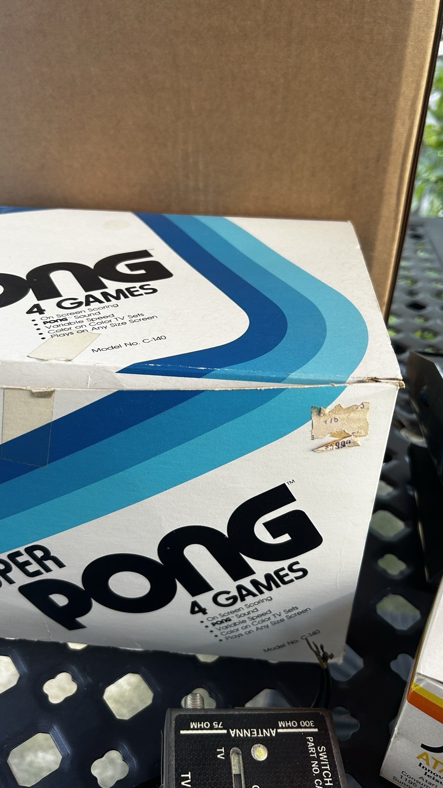 Atari Super Pong Game Console Box Foam , Model C-140 Untested