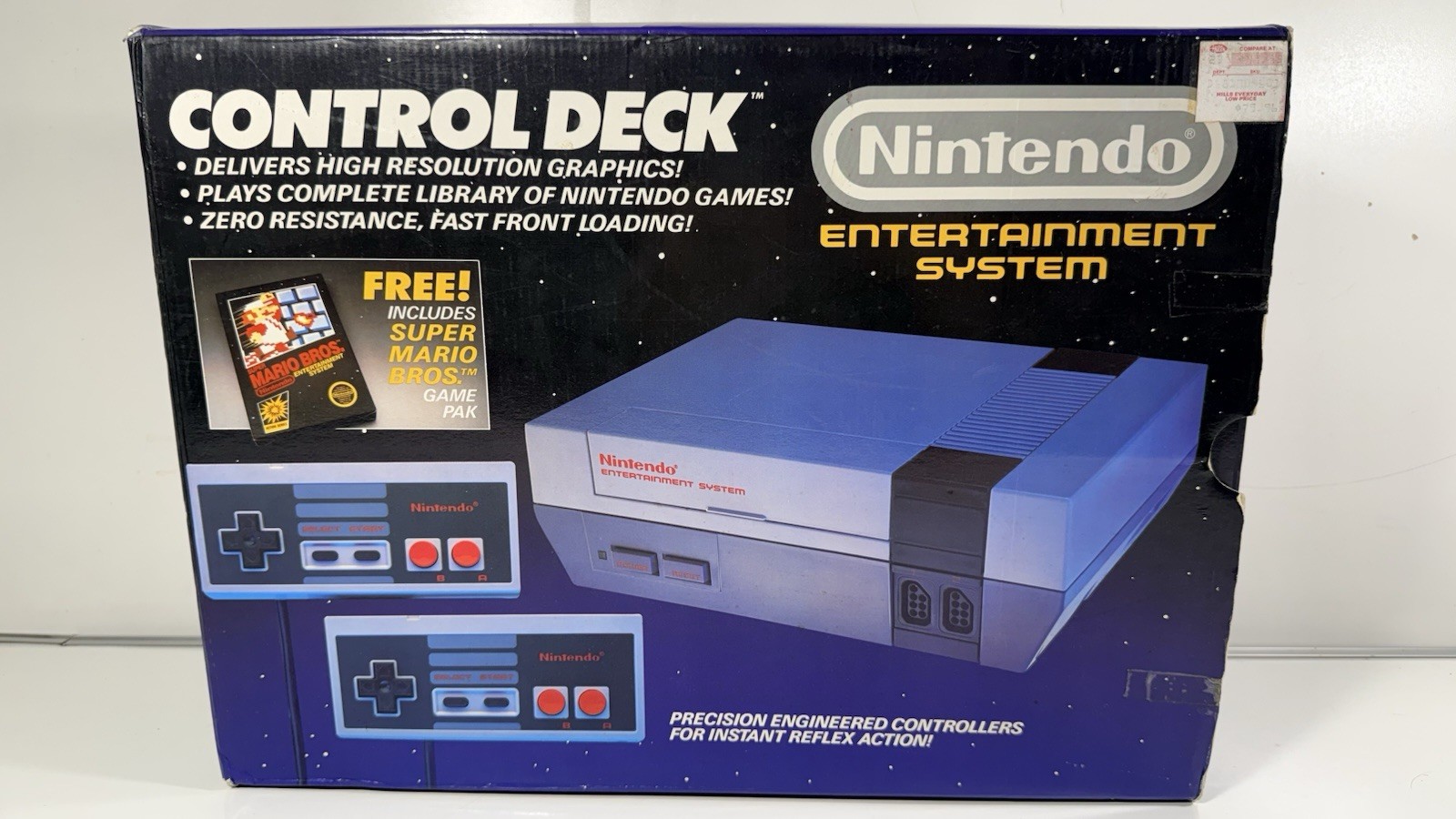 NES Control Deck Nintendo Entertainment System EMPTY BOX ONLY Super Mario Bros.