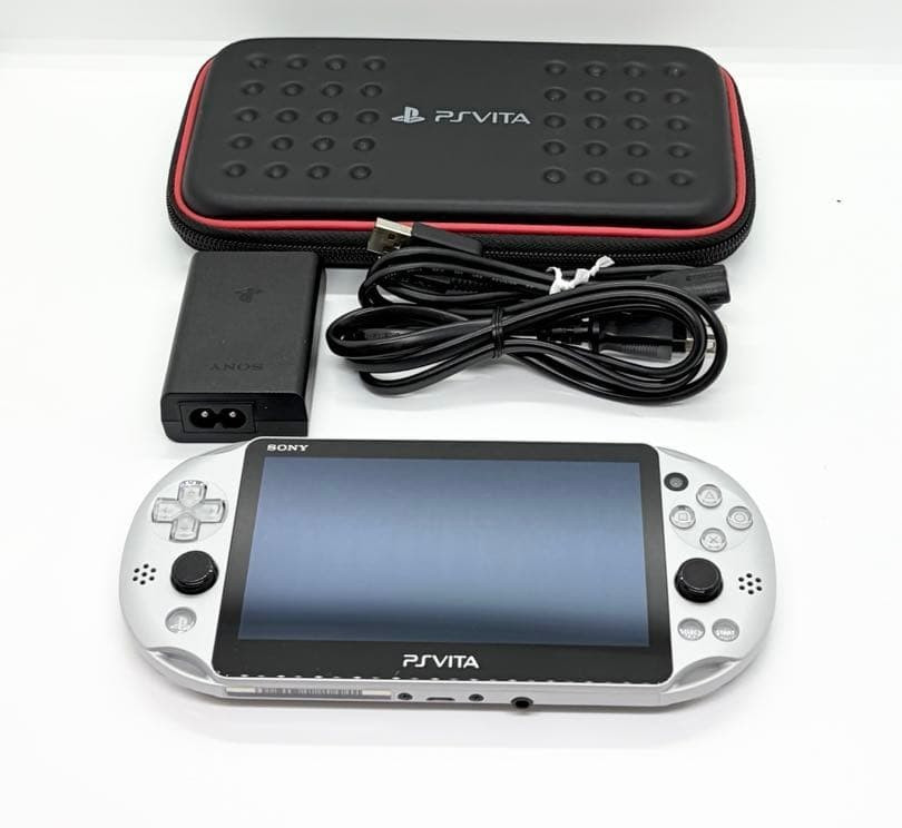 Near Mint SONY PlayStation PS Vita Wi-Fi PCH-2000 Silver Console Tested