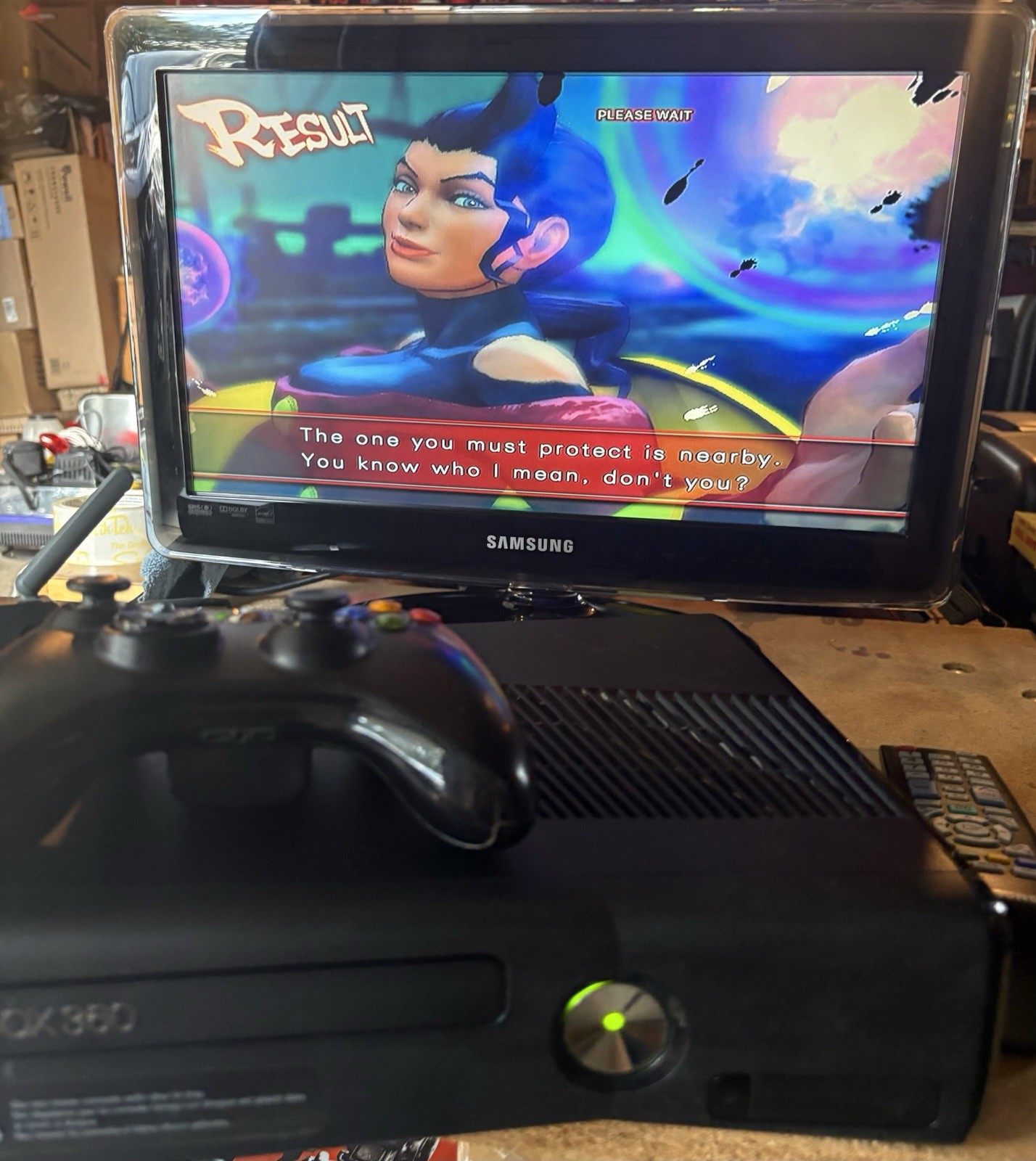 Microsoft Xbox 360 S Slim Black Console Model 1439 Tested Working -No Controller