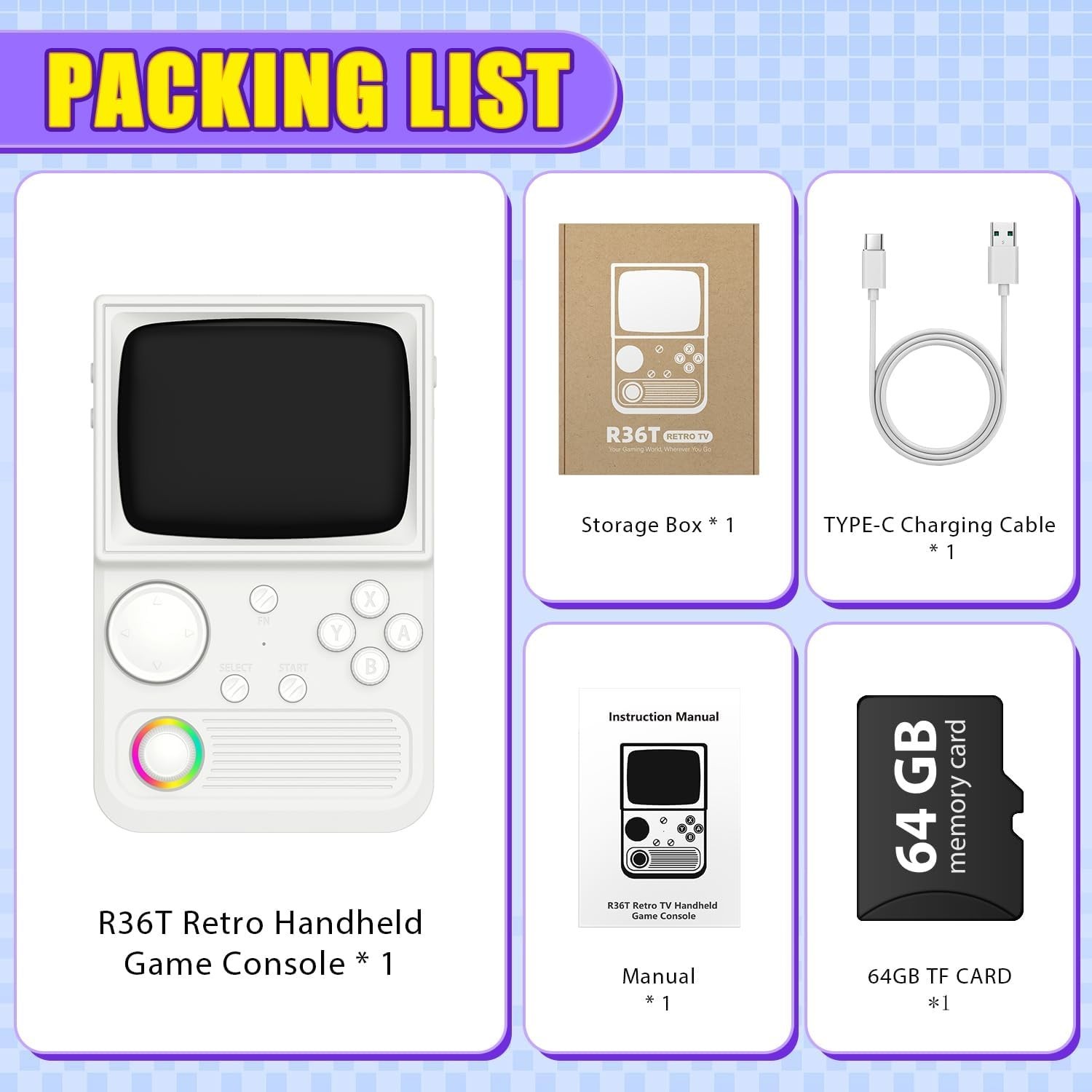 Handheld Gaming Console: 3500mAh Battery, Custom RGB Lighting, WiFi Connectivity