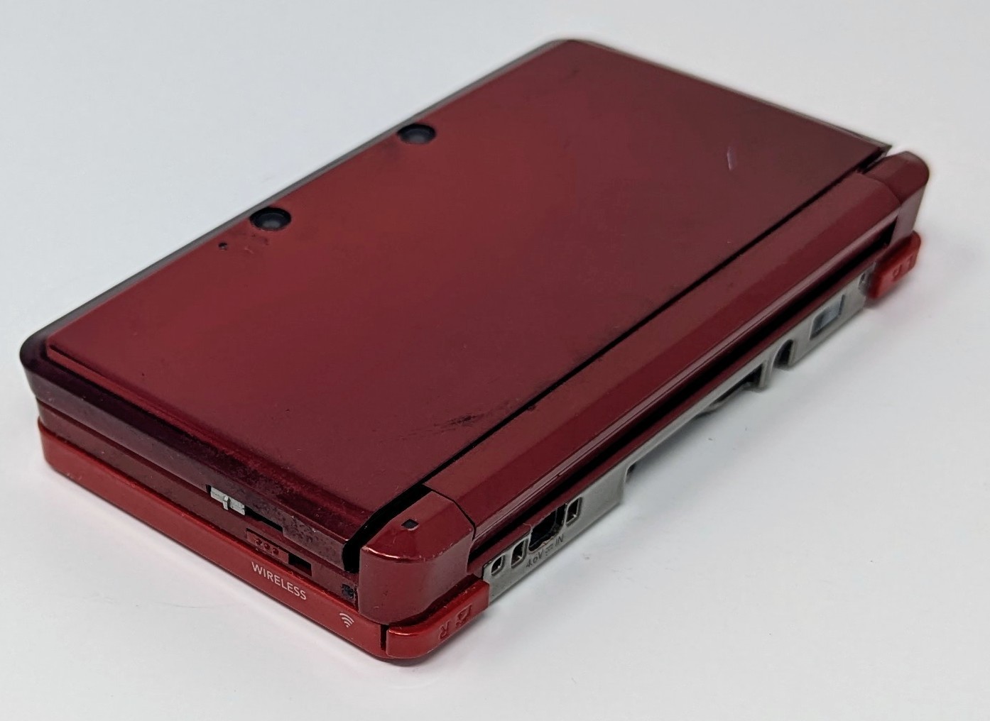 Nintendo 3DS Flame Red Handheld System Bundle w/ Charger – Paddington – Tested!