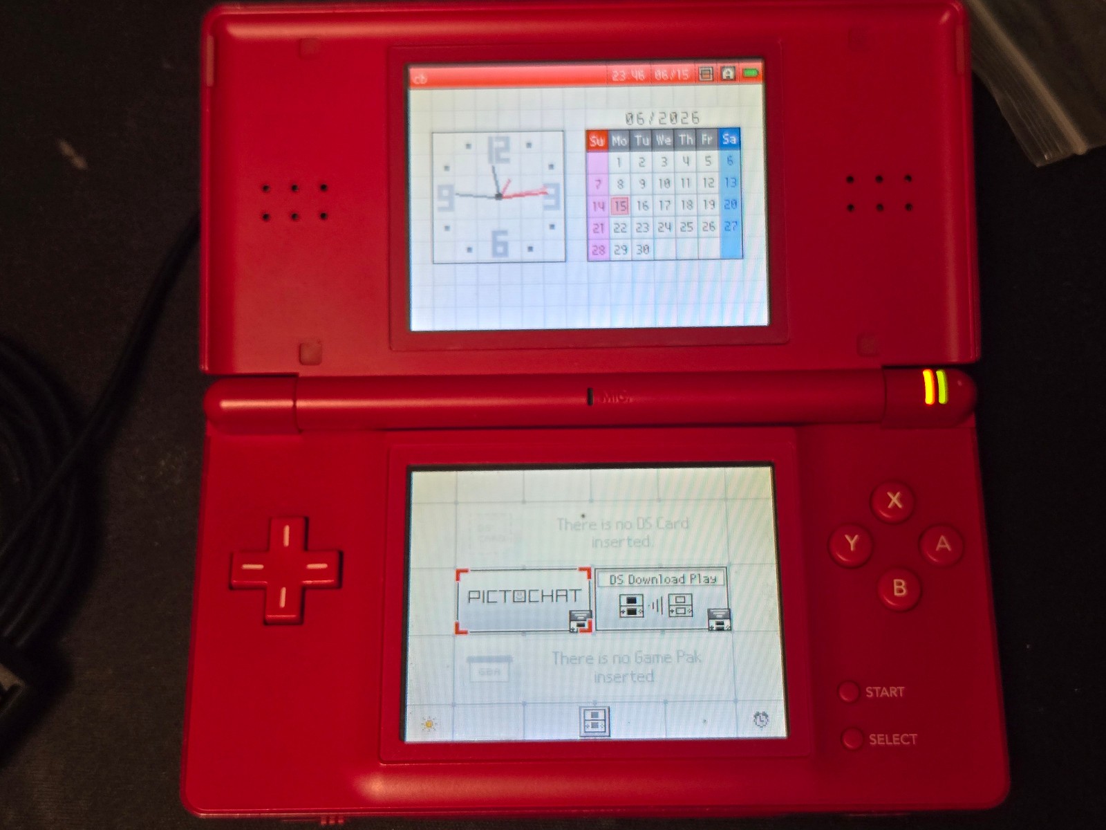 Sparkling Red Nintendo DS Lite Rare Hong Kong-only Release Console NDS DS Asia