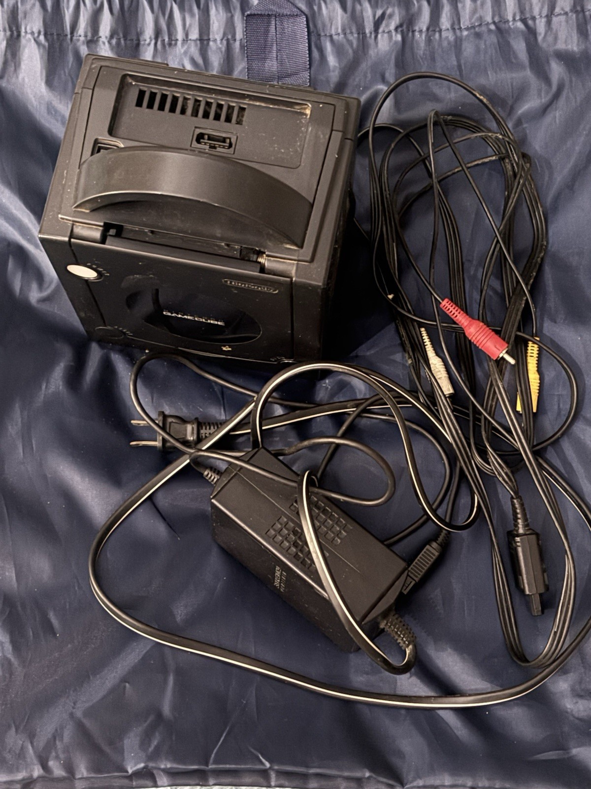 GameCube With Cords And 2 Third party Controllers. Super Smash Bros Melee CIB.