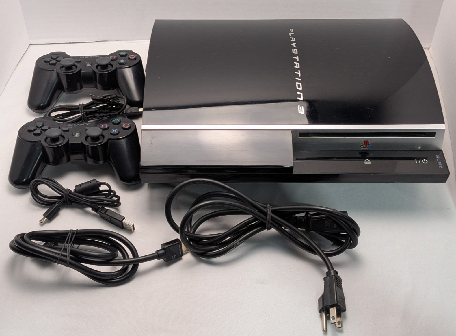 Sony PlayStation 3 PS3 Fat PS1 Compatible 80GB Console CECHL01 Tested