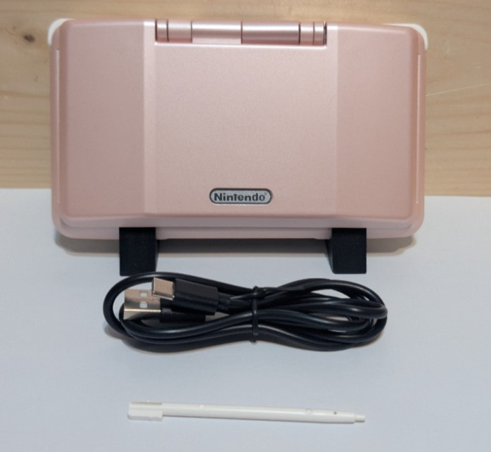 Nintendo DS NTR/Fat/Original Pink Reshelled W/USB Cable New Battery & USB-C