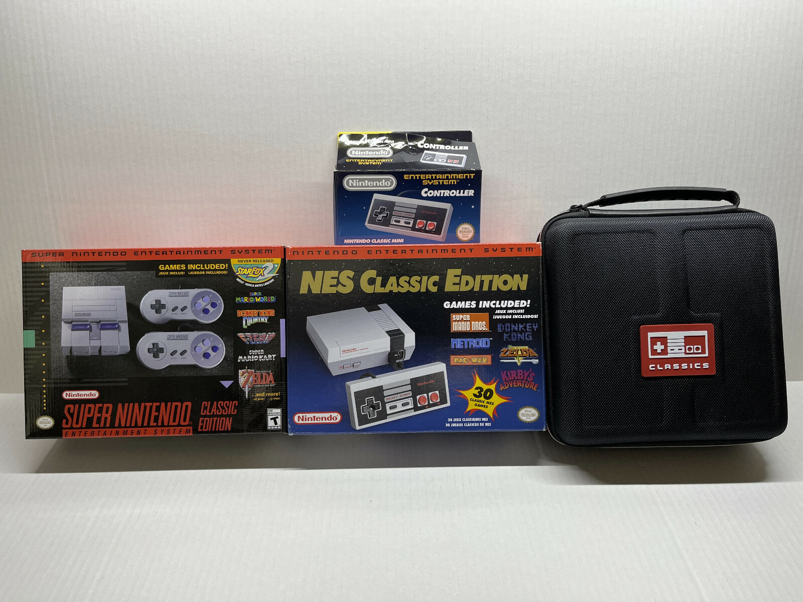Nintendo Classic Edition NES Extra Controller & SNES RDS Case Mini HDMI Console