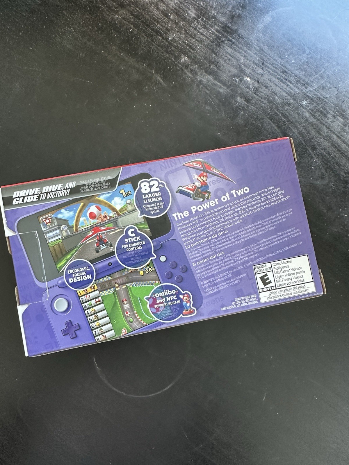 (MINT CONDITION) Nintendo 2DS XL Mario Kart Purple Handheld Console