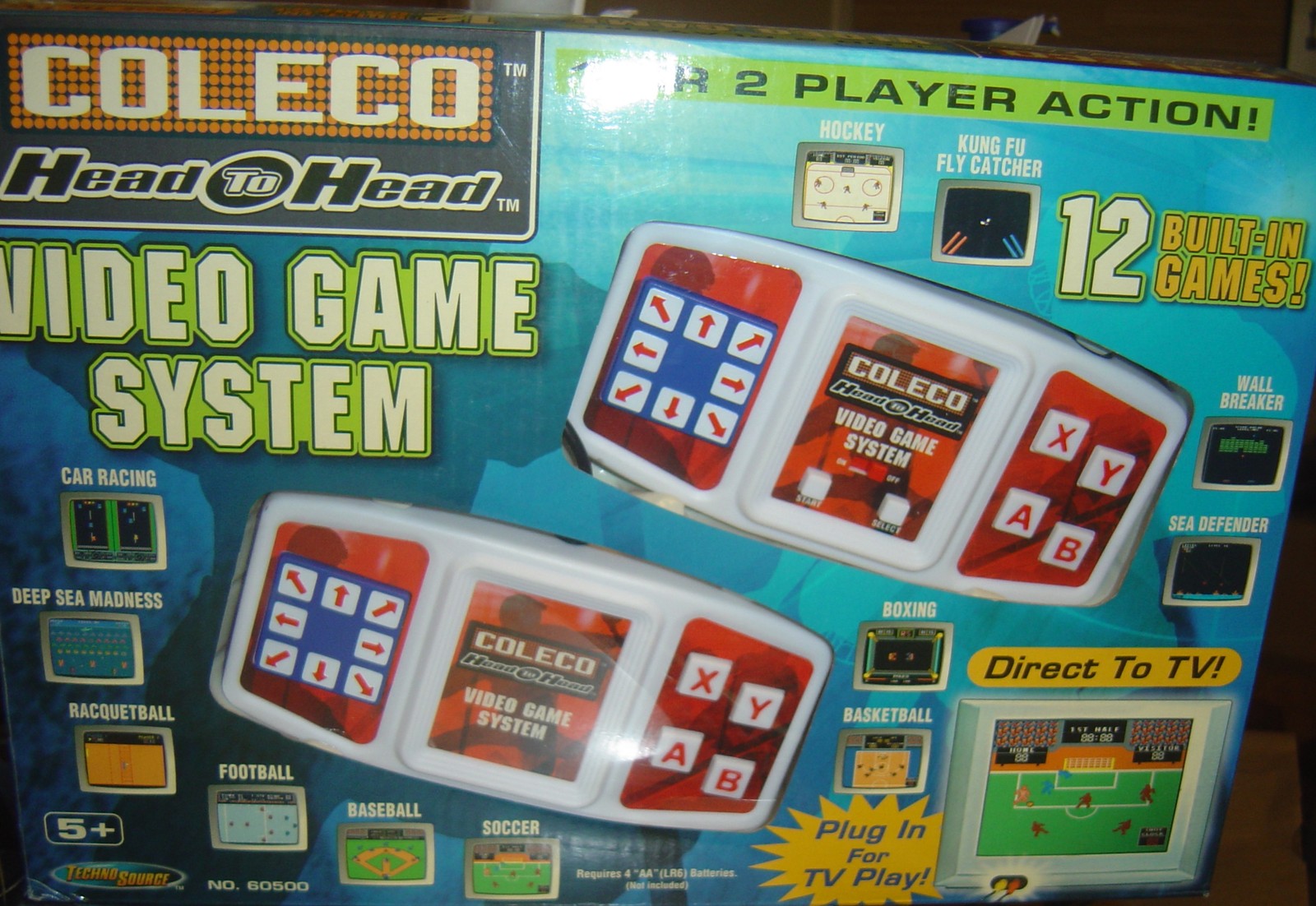 NEW 2005 COLECO Video GAME SYSTEM 12 Games Football Soccer Plug Play Car RACE