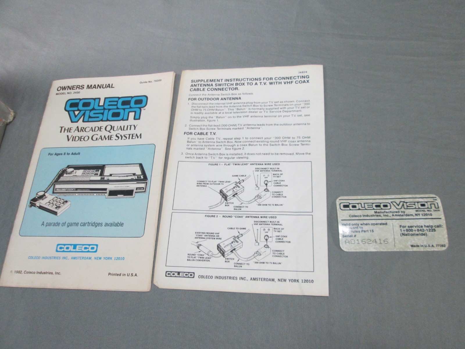 Coleco Vision CONSOLE CIB Complete w/ Box & Inserts TESTED Vintage 1982 #1