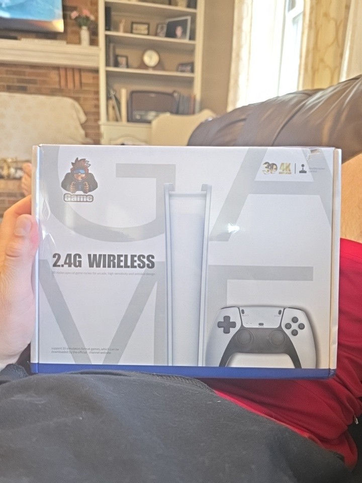 SJGAM- 2.4G Wireless Gamestick 40k Games w/2 Controllers- White 3d Arcade, Snes