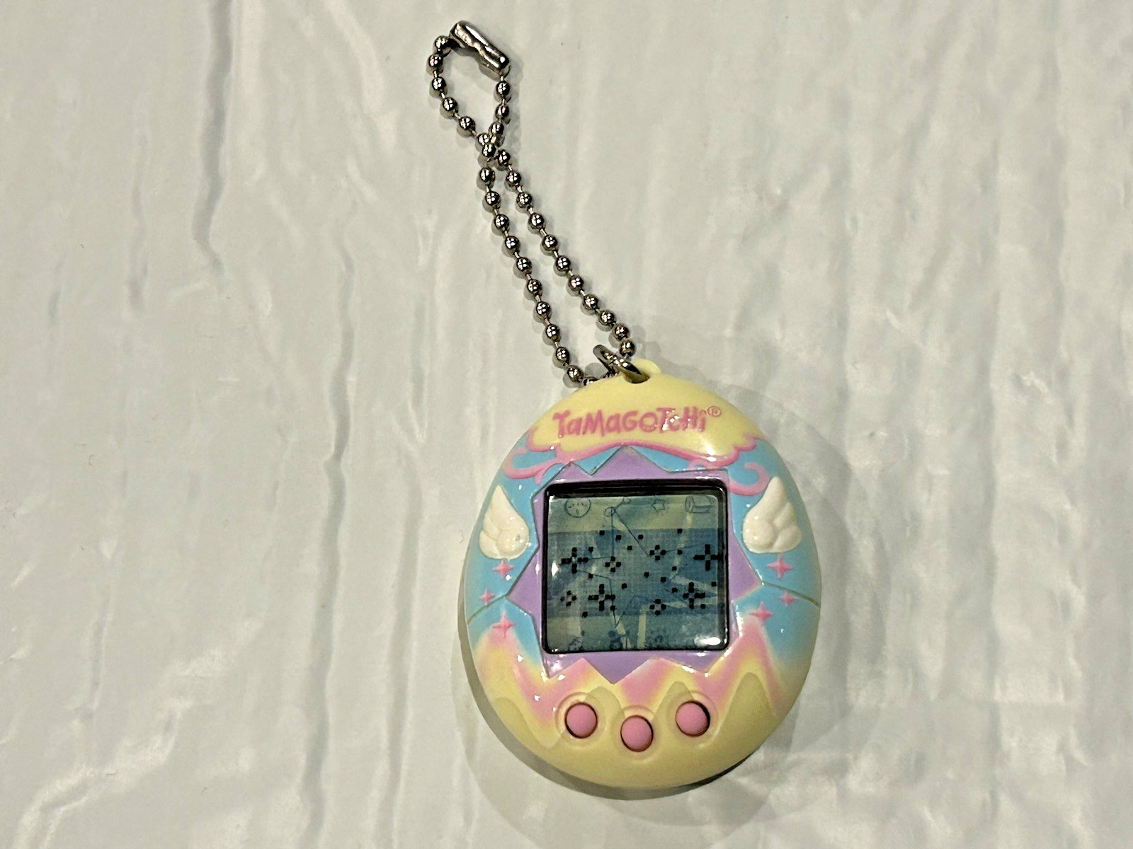 Bandai Original Tamagotchi Gen 3 Angel Party Blue Pastel Cream Pink Tested Work