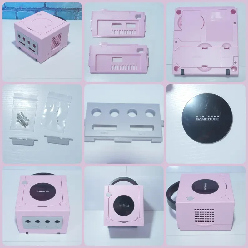 Various Colors Nintendo GameCube Console DOL-001 (USA) and Controllers Reshelled