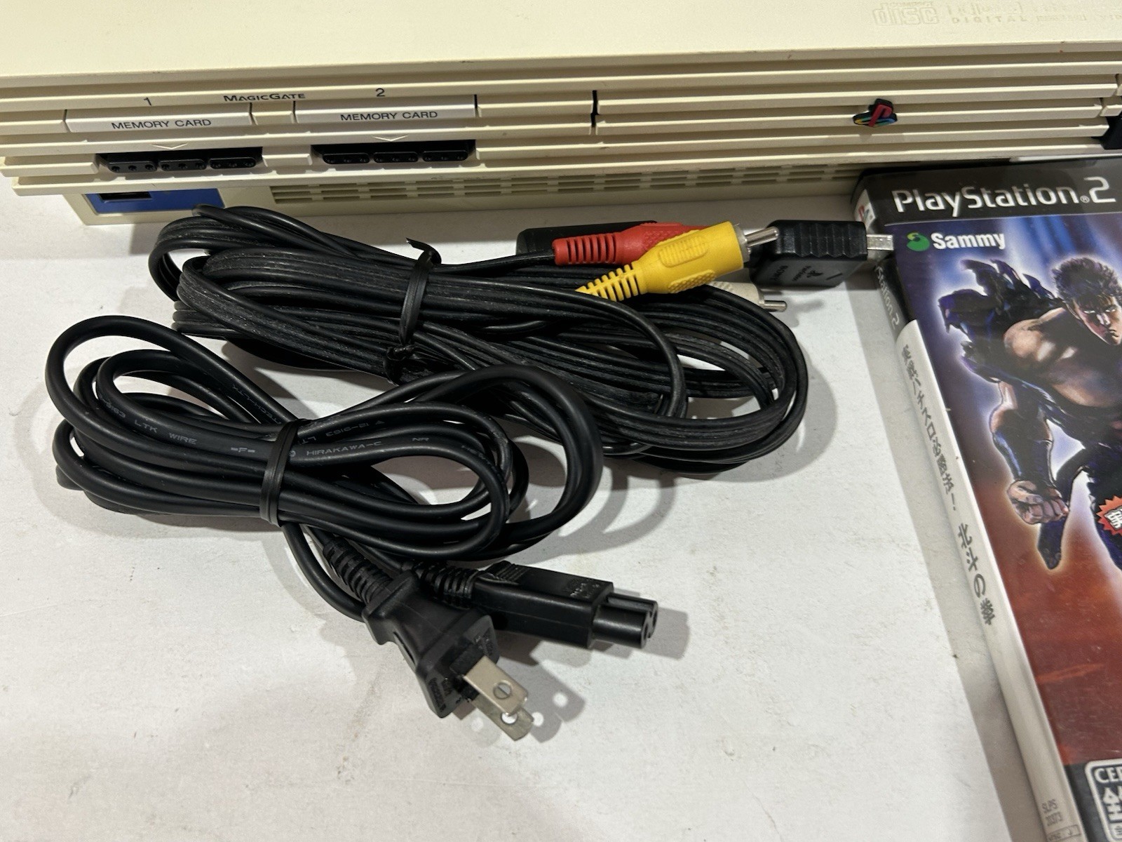 PS2 SCPH-55000GT WHITE CONSOLE GAME CABLES PlayStation Sony Japan NTSC-J