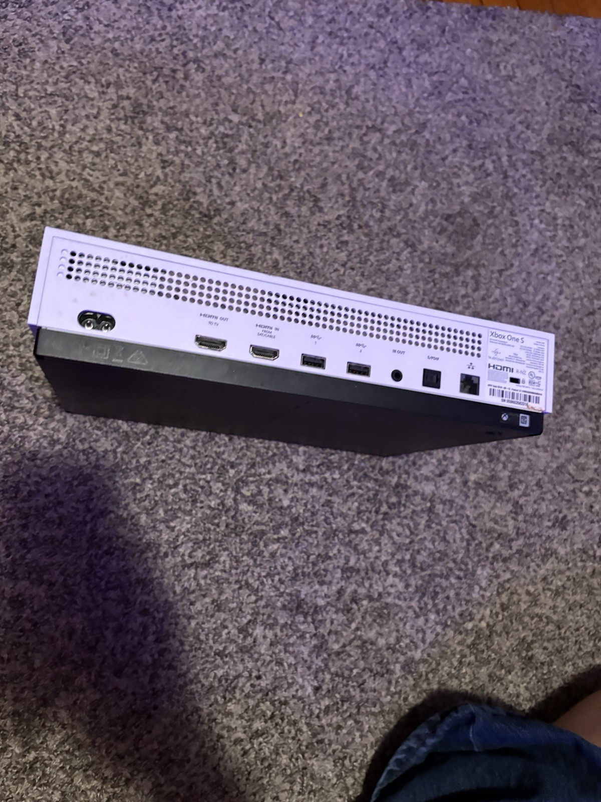Microsoft Xbox One S White Console 1TB with Power Cord No Box No Controller