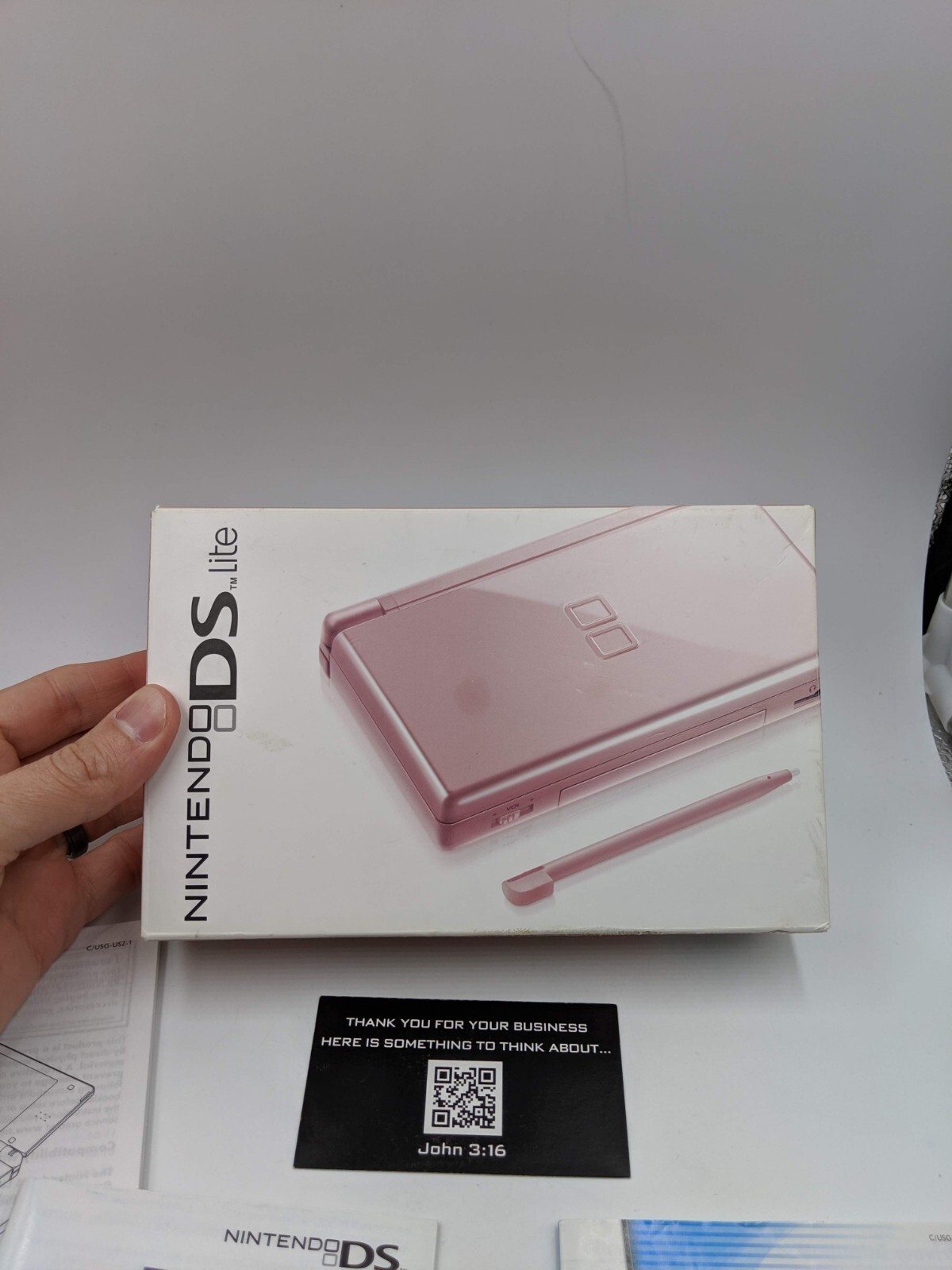Nintendo DS Lite Metallic Rose (CRACKED HINGE) MATCHING SERIAL #’S