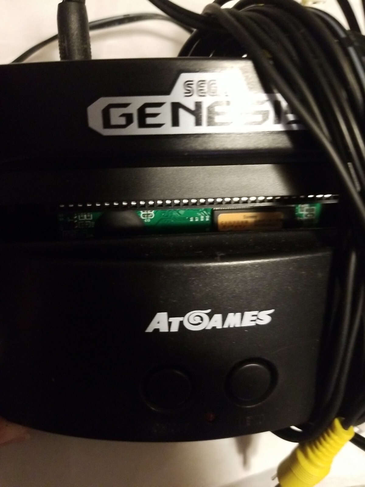 At Games Sega Genesis Classic Console With 2 controller and 40 games Built in.