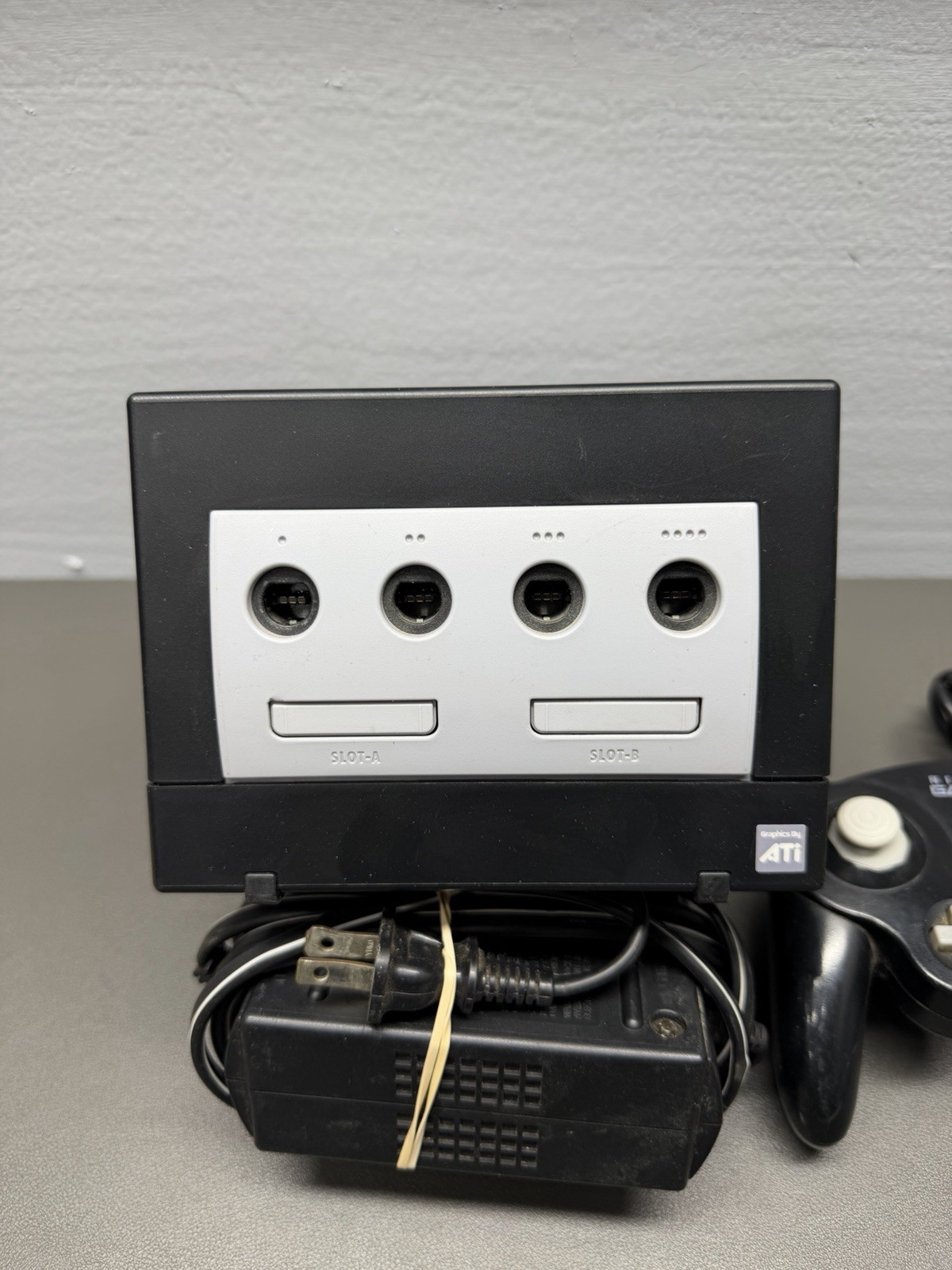 Nintendo GameCube Console DOL-101 (USA) Black- W/Cables &1 Controller TEST WORK