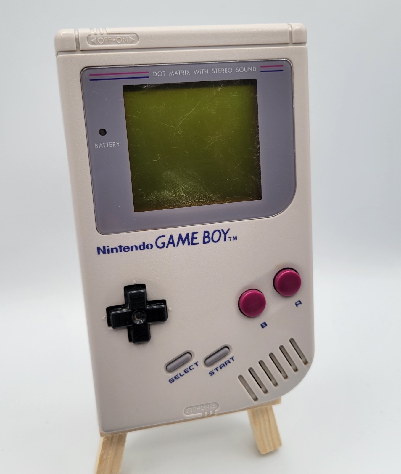 OG Nintendo Game Boy Bundle 6 Games Mega Man Pokemon Trading Game Gray DMG-01