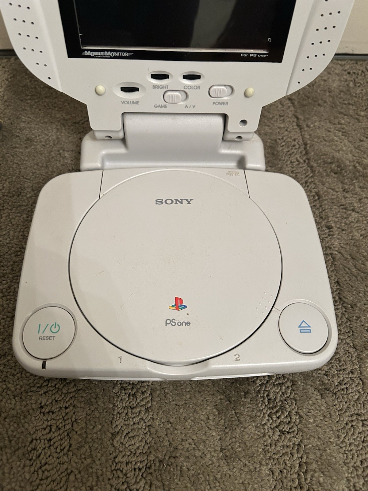 Sony Playstation PSOne Console w/ InterAct Mobile Monitor Color LCD Screen Works