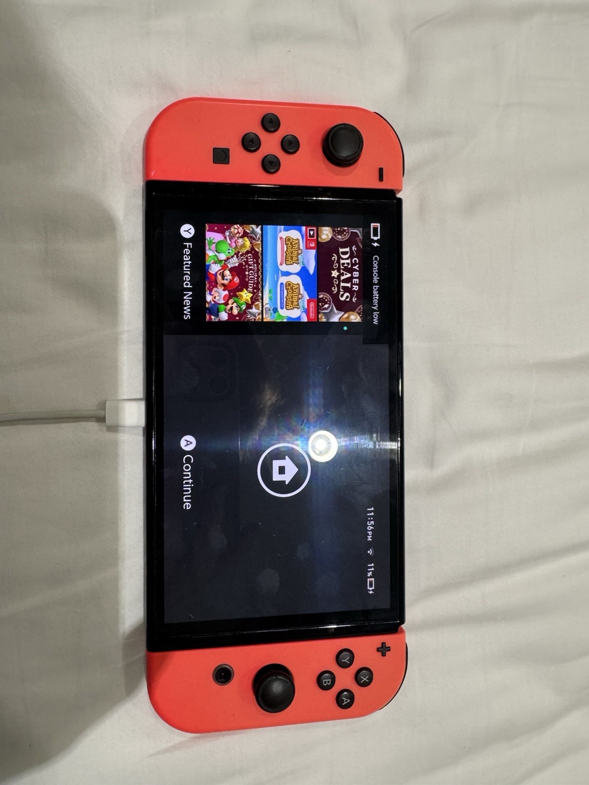 Nintendo switch OLED With Carrying Case Red Joy Con Carrying Case Dock & Cables