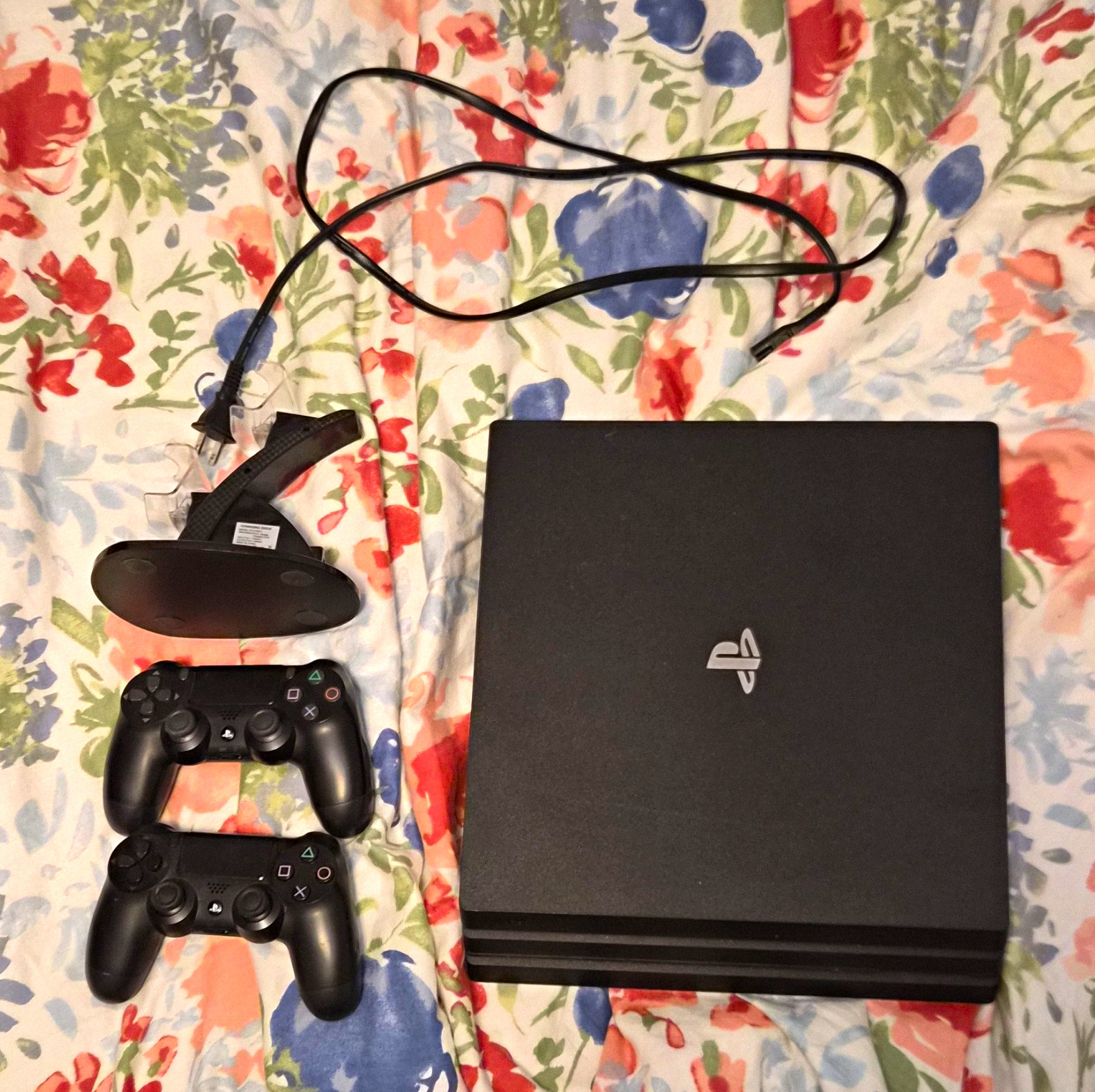 Sony PlayStation 4 Pro 1TB Black Console Bundle w/ 2 Controllers