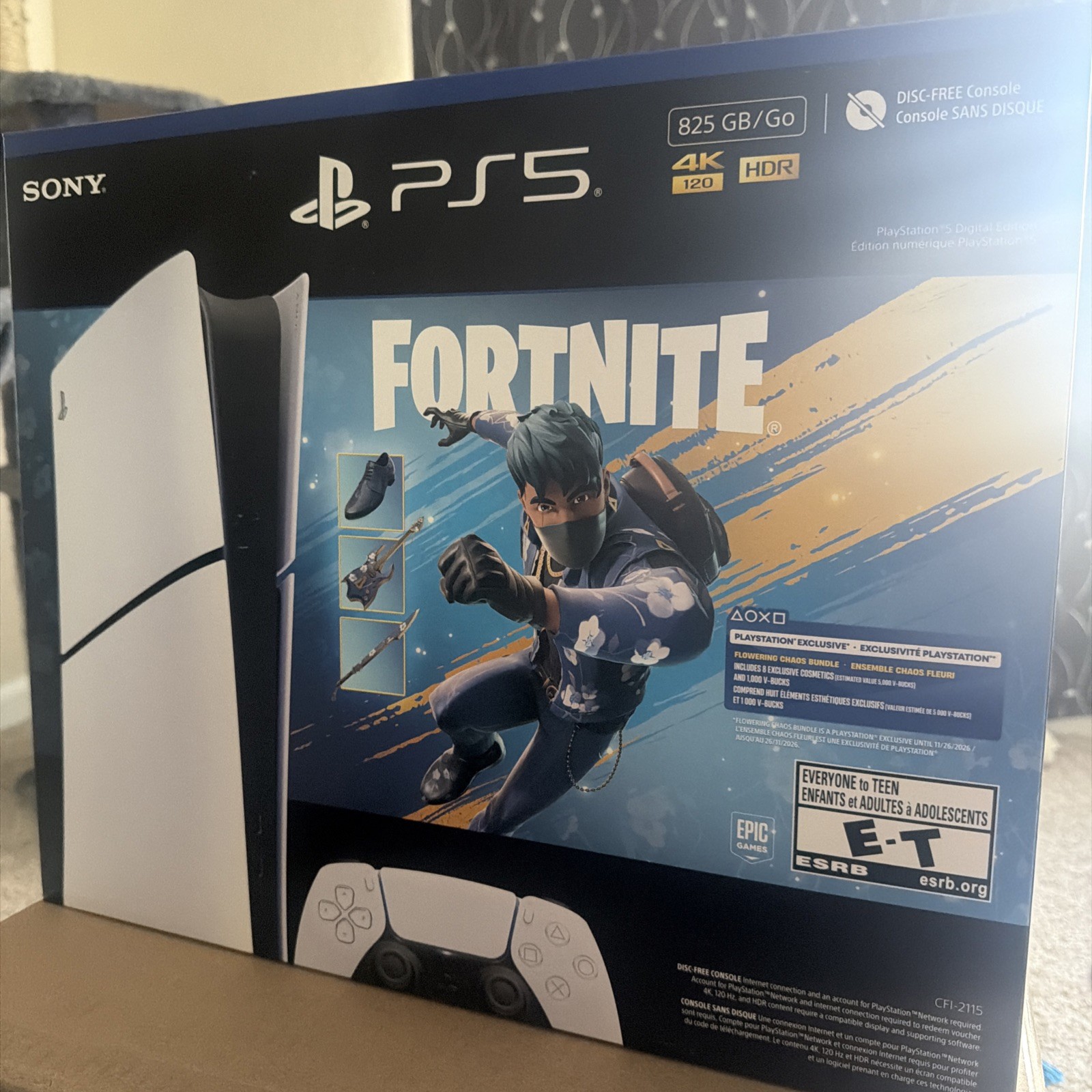 PlayStation 5 Digital Edition 825GB – Fortnite Flowering Chaos Bundle [PlayStati