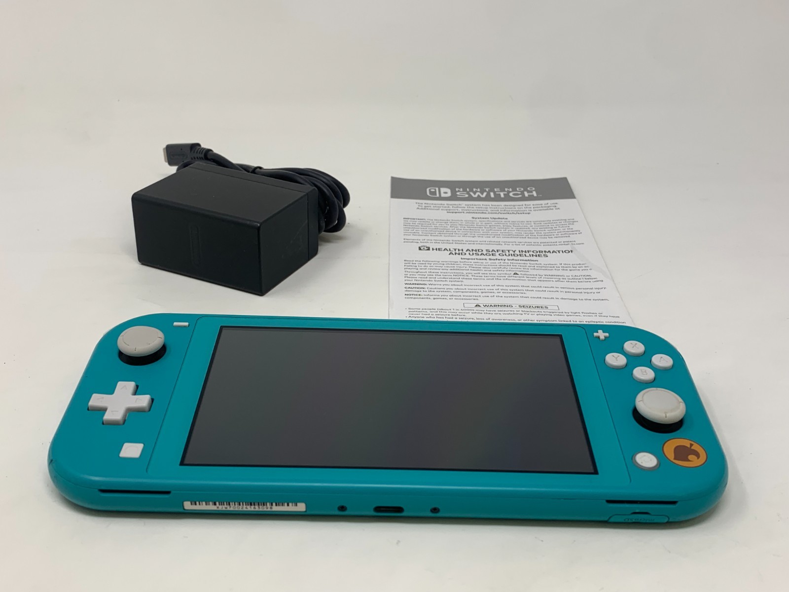 Nintendo Switch Lite Handheld Console Turquoise Animal Crossing New Horizons Ed