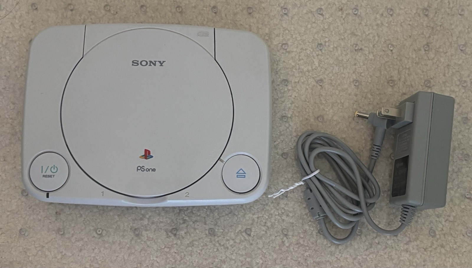 Sony PlayStation 1 PSOne White Console Only W/ AC Adapter No Display!