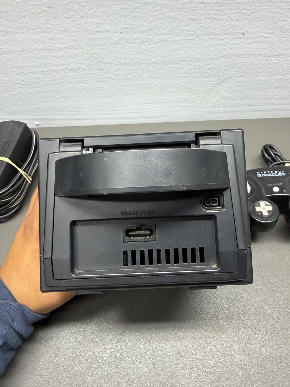 Nintendo GameCube Console DOL-101 (USA) Black- W/Cables &1 Controller TEST WORK