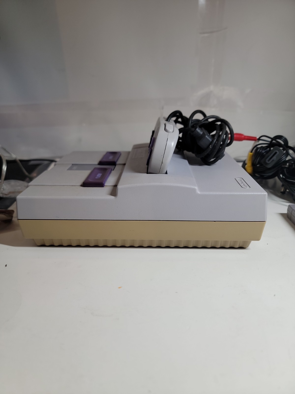 Super Nintendo SNES Console + Cables + Controller Bundle Lot *TESTED* Working