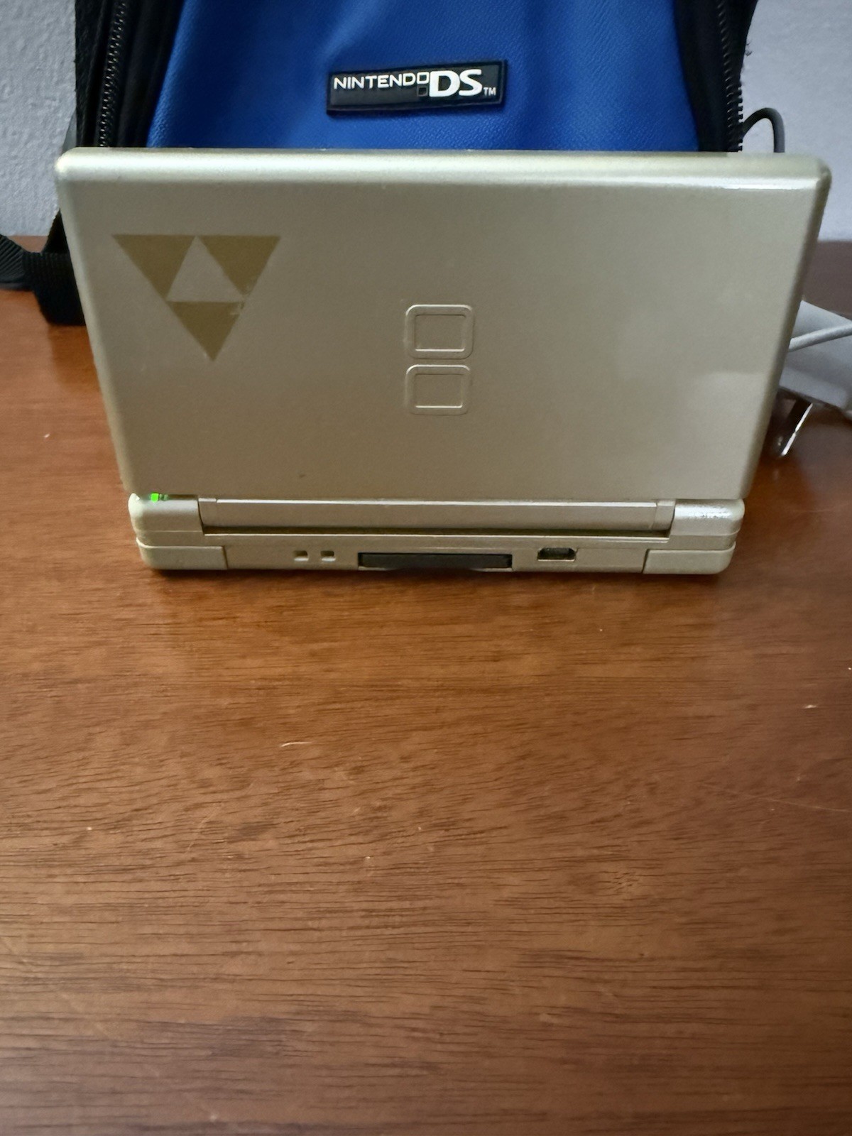 Nintendo DS Lite Metallic Gold Handheld Game Console Zelda Edition 1 With Case