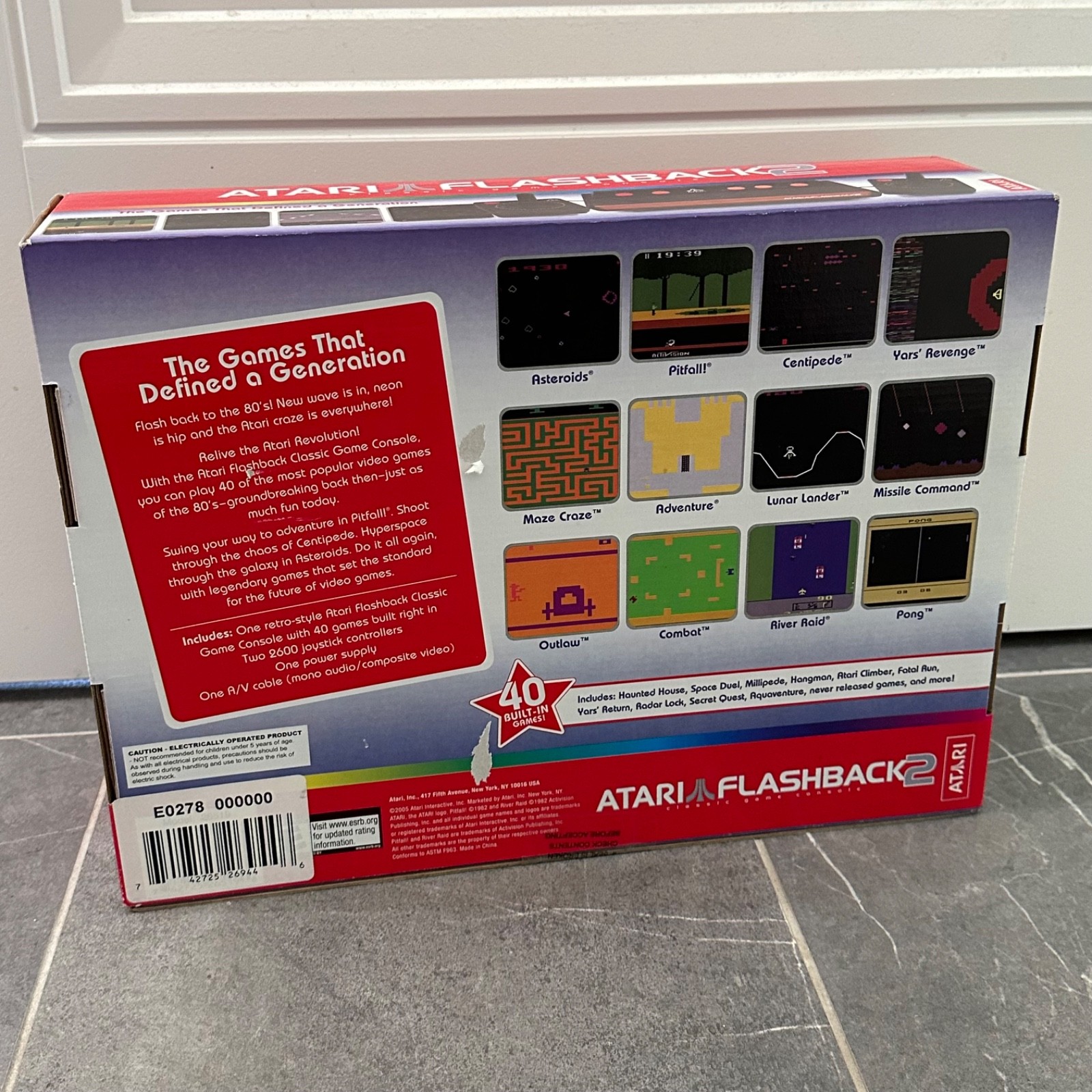 Atari Flashback 2 Classic Game Console New Factory Sealed 40 Built-in Games NIB