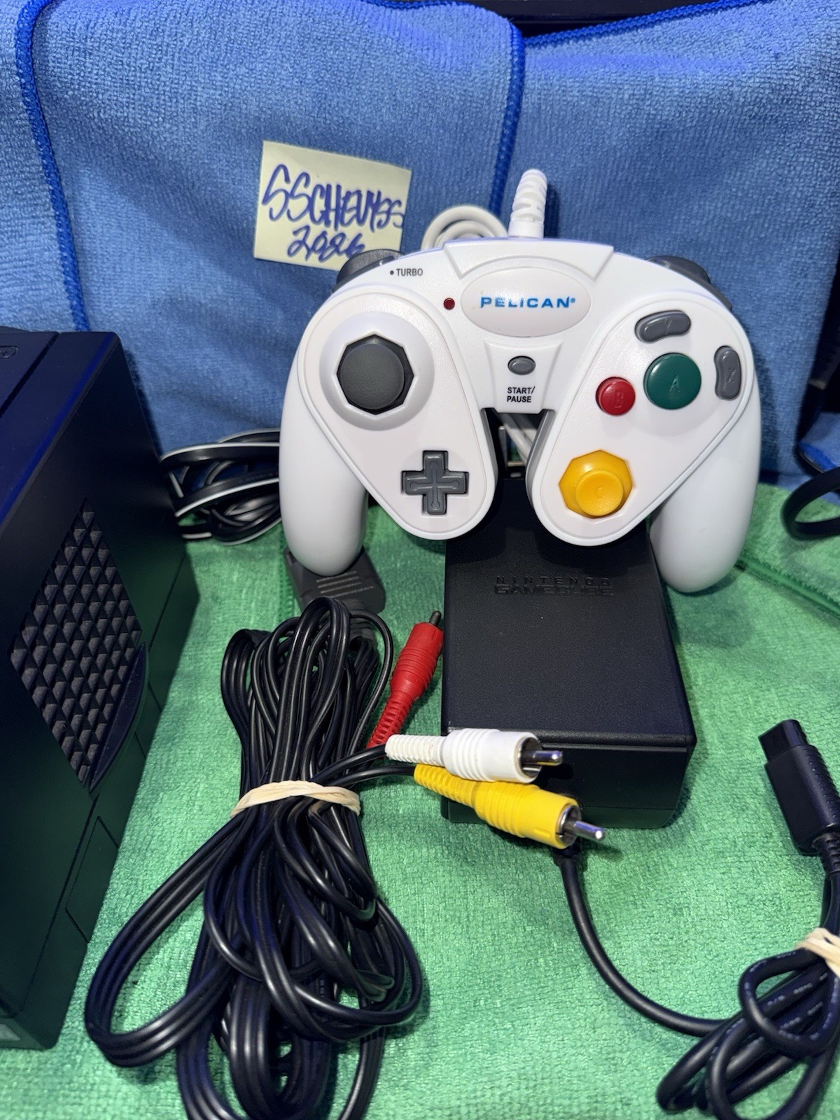 Nintendo DOL-101 GameCube Console Black Tested With 3rd Party Controller. #2