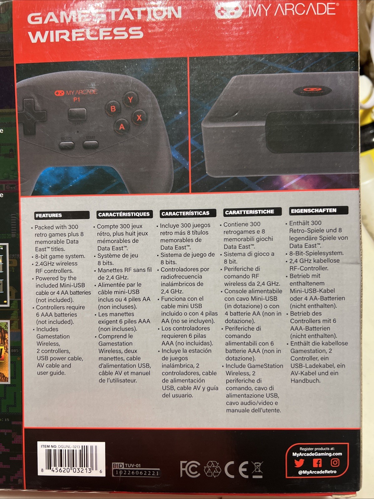 MY ARCADE GameStation Wireless Plug & Play Console 300+ Games w/ Data East Hits