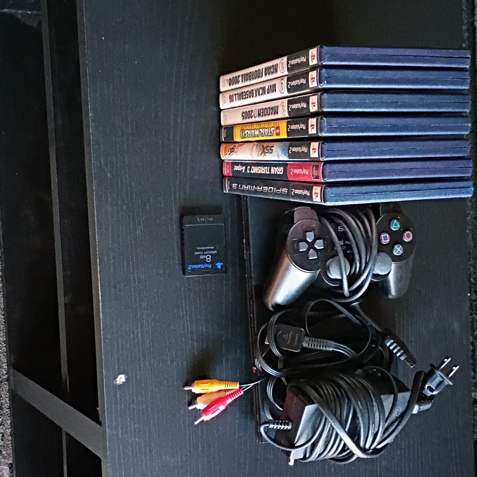 PS2 Slim Console Spiderman 3 Bundle: 7 Games, Controller & Memory Card (Tested)