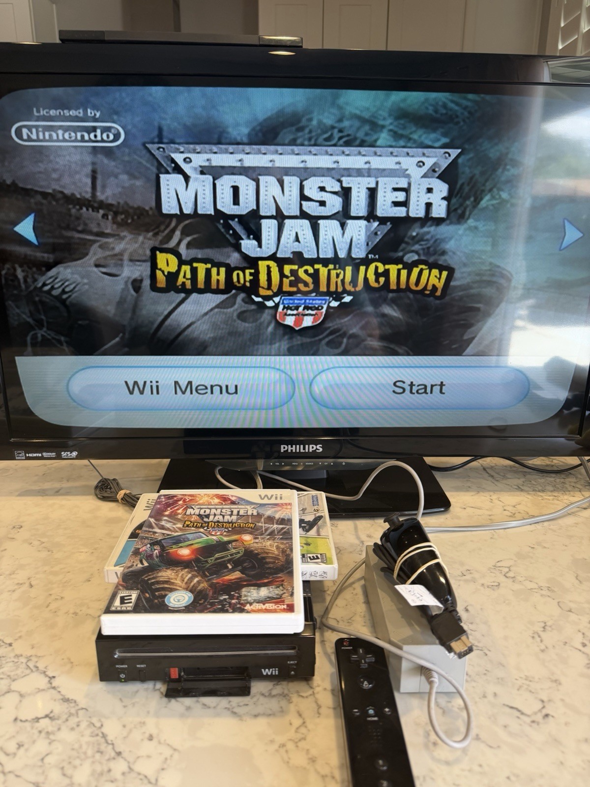 Nintendo Wii RVL-101 Console Bundle 6 Games MotionPlus Tested Complete Works