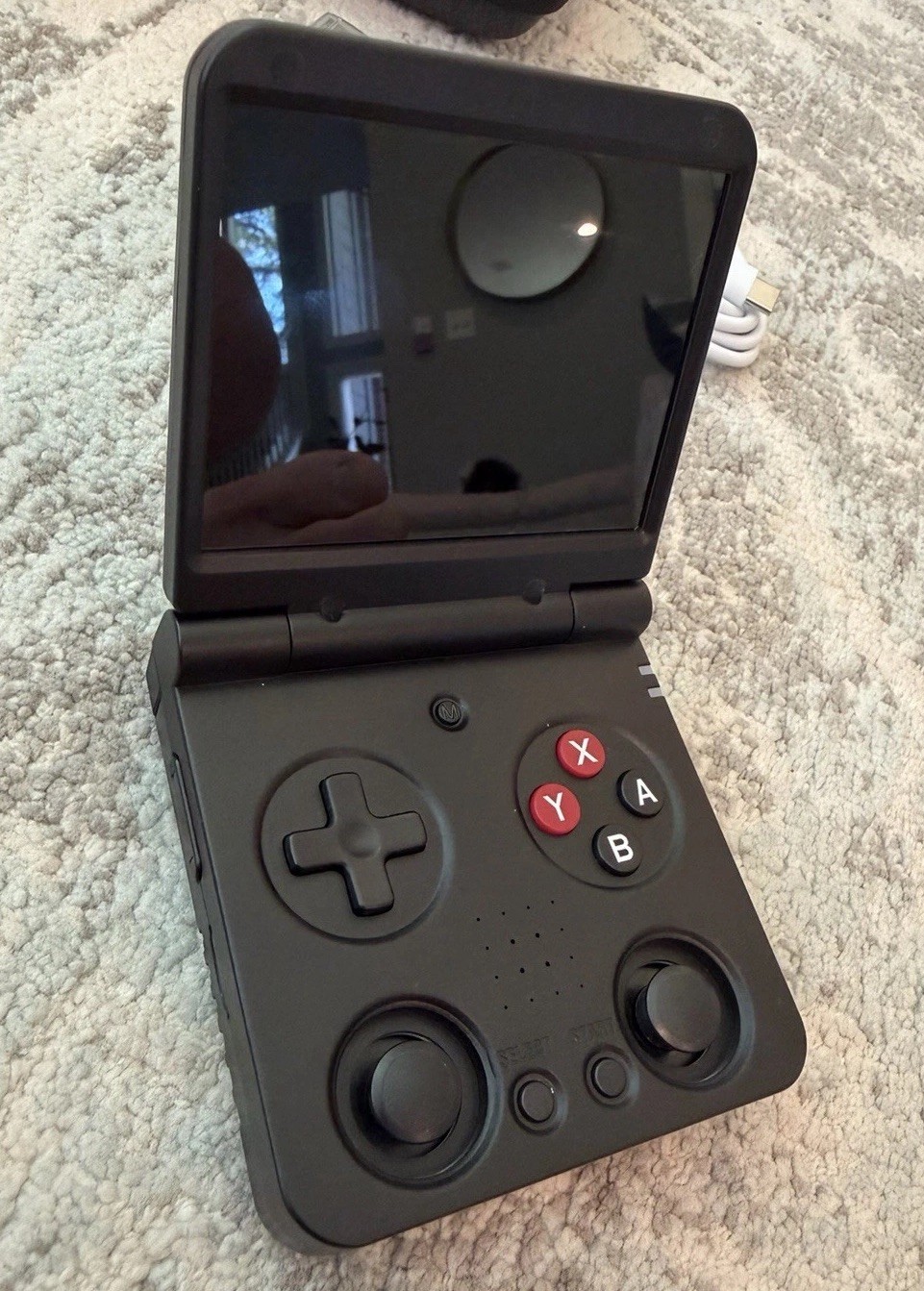 Miyoo Flip V2 Handheld Gaming Console w/Case (Black, 64GB)