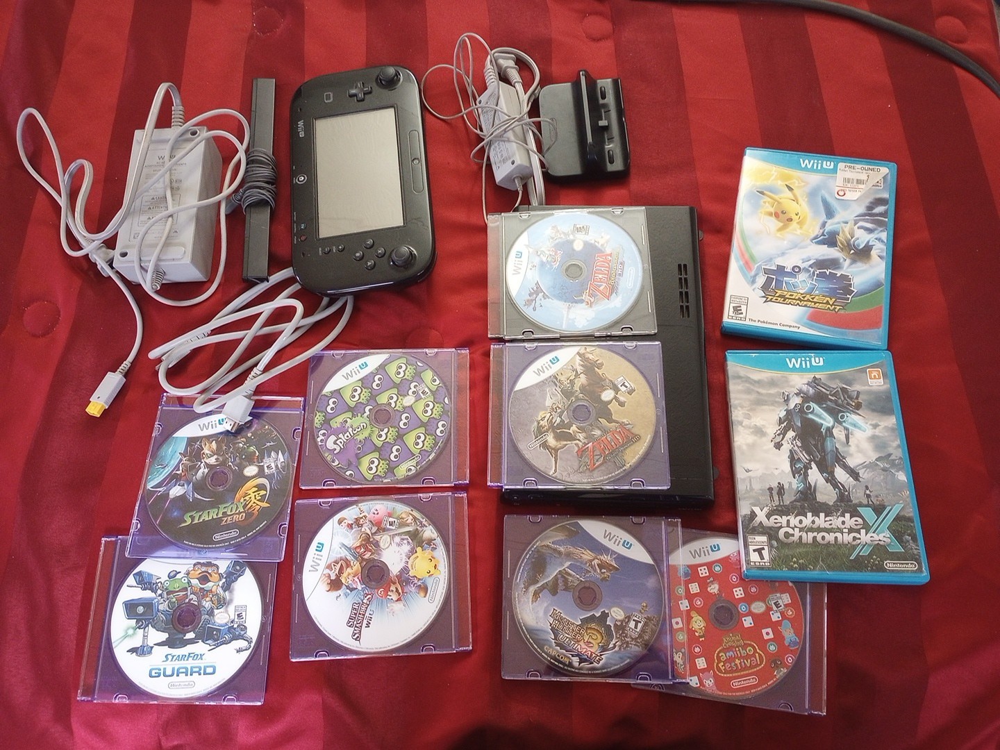 Nintendo Wii U 32G 12 Video Games Zelda Twilight Princess Pokemon Star Fox Mario