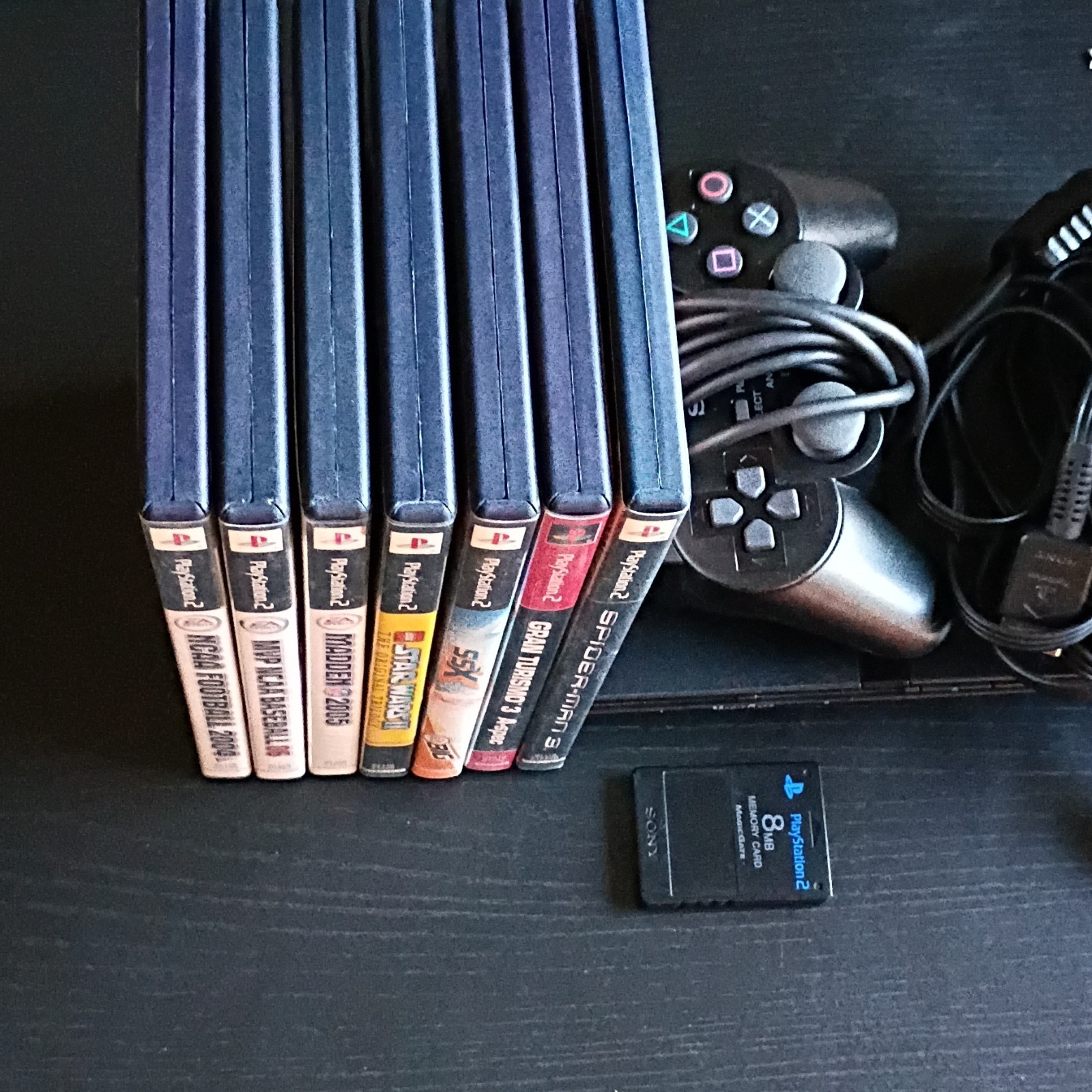 PS2 Slim Console Spiderman 3 Bundle: 7 Games, Controller & Memory Card (Tested)