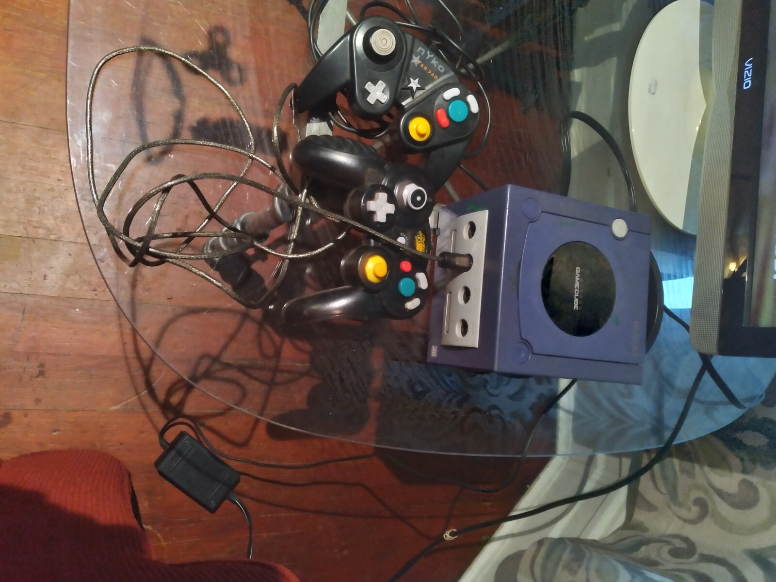Nintendo GameCube DOL-001 Gaming System – Indigo – 2 controllers – Works