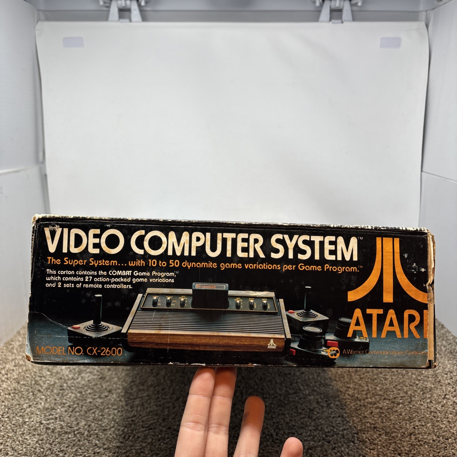 Atari 2600 Heavy Sixer Console In Box Chess Piece Box Tested Works Bundle