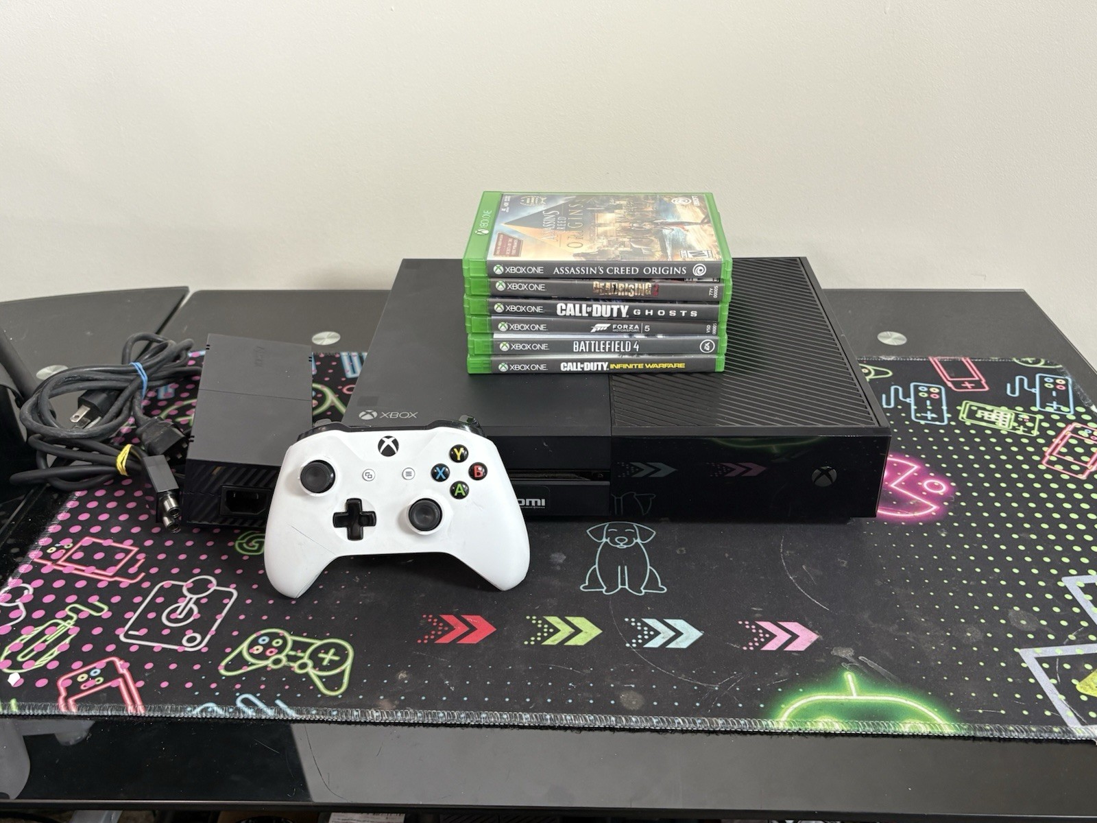 Xbox One 500GB Console Black Tested With Controller And Games Forza COD