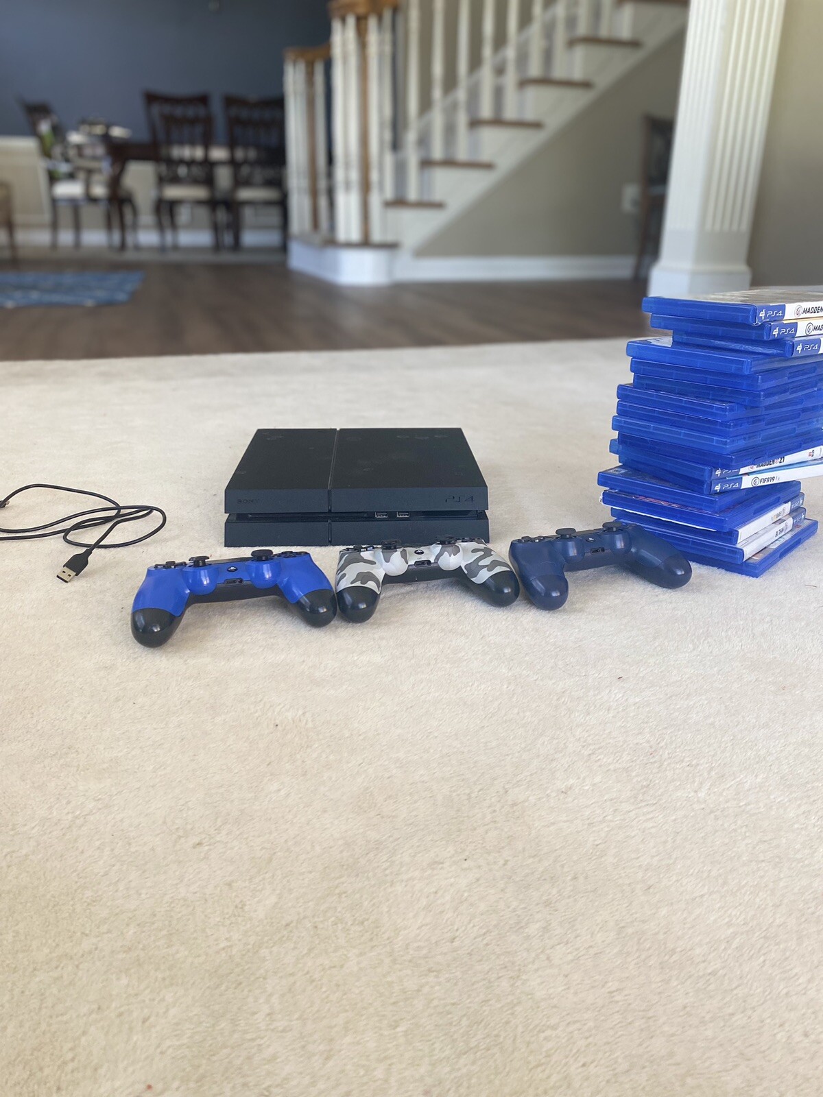 Sony PlayStation 4. This Purchase Also Includes 3 Controllers And Extra Games