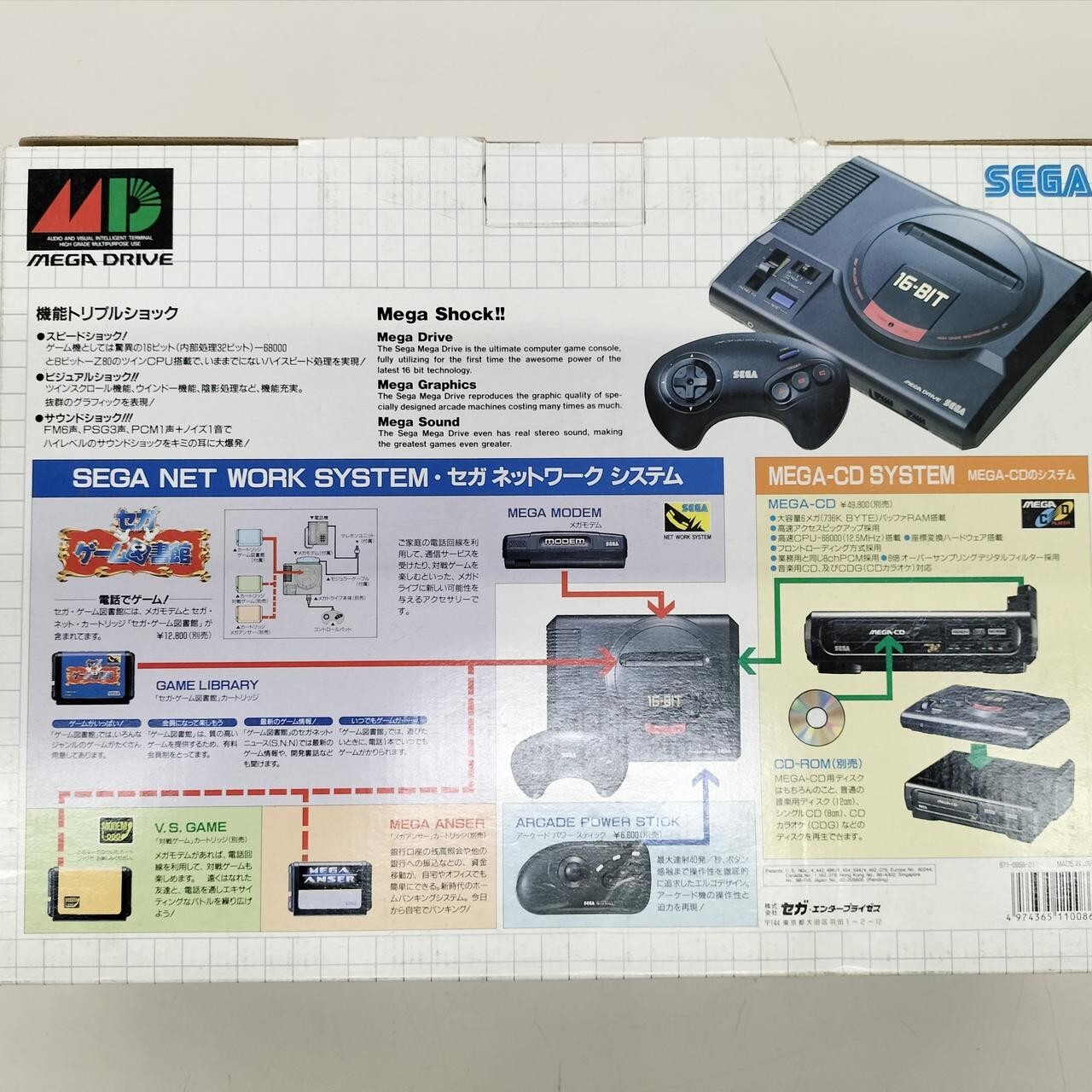 Mega Drive Console System Boxed Ref B10005864 Tested SEGA HAA-2510