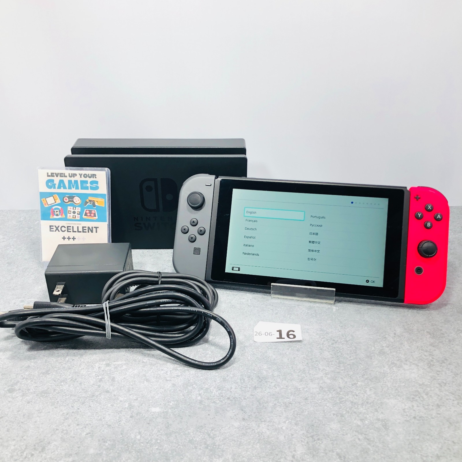 [EX+3] Nintendo Switch V1 Hac-001 2018 Console Region Free grey Japan 26-06-16