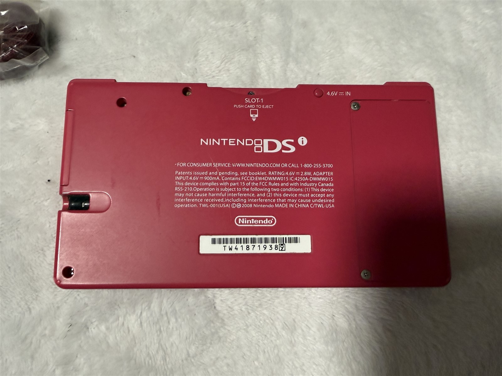 NINTENDO DSi PINK HANDHELD CONSOLE SYSTEM TWL-001 W/ GAMES / CASE / EXTRAS