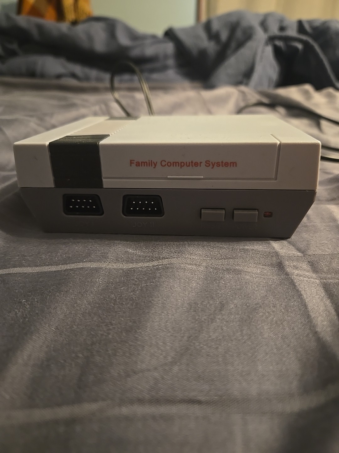 Family Computer System Video Game Console Gray Black 2 Controllers RCA Adapter